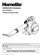 Homelite VAC ATTACK II UT08947 Operator's Manual