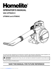 Homelite VAC ATTACK II UT08042 Operator's Manual