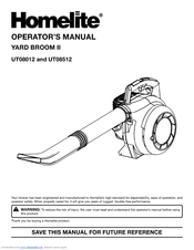 Homelite YARD BROOM II UT08512 Operator's Manual