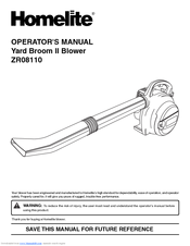 Homelite ZR08110 Operator's Manual