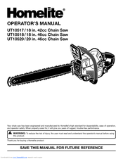 Homelite UT10520 -  S Operator's Manual