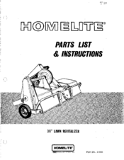 Homelite 24683 Instructions-Parts List Manual