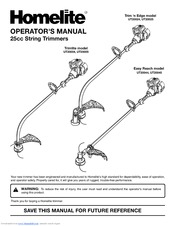 Homelite Trim 'n Edge UT20024 Operator's Manual