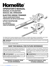 Homelite UT44121 Operator's Manual