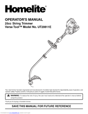Homelite VERSA TOOL UT20811E Operator's Manual