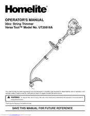 Homelite VERSA TOOL UT20818A Operator's Manual
