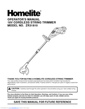 Homelite ZR31810 Operator's Manual