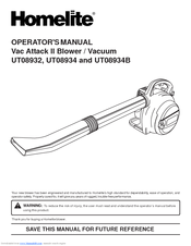 Homelite UT08932 Operator's Manual