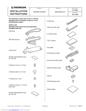 Honda 08B23-S9V-100A Installation Instructions Manual
