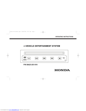 Honda Vehicle Entertainment System Operating Instructions Manual