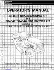 Honda BK4546 Operator's Manual