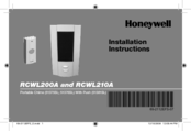 Honeywell RCWL200A1007/N - H1ywell Able Wireless Door Chime Installation Instructions Manual