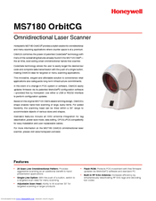 Honeywell OrbitCG MS7180 Technical Specifications