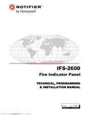 Honeywell NOTIFIER IFS-2600 Technical Installation Manual