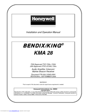 Honeywell BENDIX KING KMA 28 Installation And Operation Manual