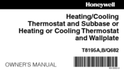 Honeywell T8195A Owner's Manual