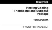 Honeywell T8196A/Q682A Owner's Manual