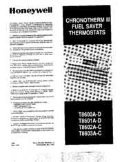 Honeywell Chronotherm III T8603A User Manual