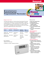 Honeywell T8635L1013 - MicroElectric Communicating Thermostat Brochure