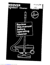 Hoover Spirit S3203-022 Owner's Manual