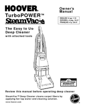Hoover TurboPOWER SteamVac F5886-900 Owner's Manual