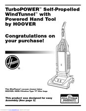Hoover U6436-900 - TurboPower 7600 Self Propelled WindTunnel Upright Owner's Manual