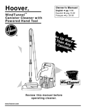 Hoover S3639 - Company Vac Wind Tunnel Canister Owner's Manual