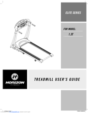 Horizon Fitness 1.3T User Manual