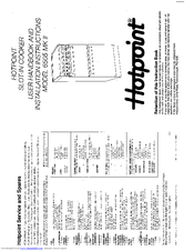 Hotpoint 6505 MK II User Handbook And Installation Instructions
