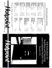 Hotpoint 61250 Full Instructions For Installing And Operating