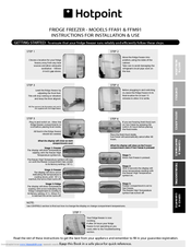 Hotpoint ffa91 Instructions For Installation & Use