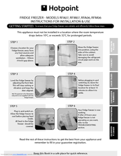 Hotpoint RFA07 Instructions For Installation & Use