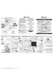 Hotpoint AQUARIUS+ WF630 Instructions For Installation & Use