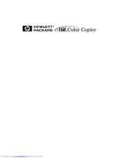 HP Color Copier 140/150 User Manual