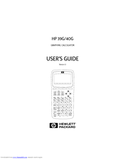 HP 39G User Manual
