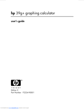 HP 39gPlus - 39G+ Graphing Calculator User Manual