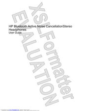 HP Bluetooth Active Noise Cancellation Stereo Headphones User Manual