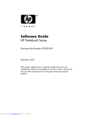 HP Pavilion ZV5023 Software Manual