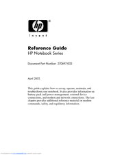 HP Pavilion ZE4951 Reference Manual