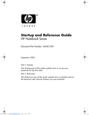 HP Pavilion ZT3024 Startup And Reference Manual