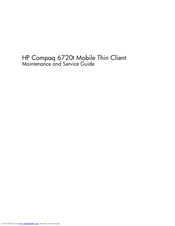 HP Compaq 6720t Maintenance And Service Manual