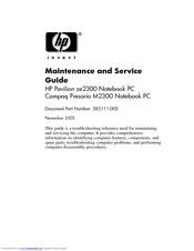 HP Pavilion ZE2355 Maintenance And Service Manual