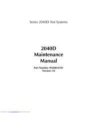 Digalog Systems 2040D Series Maintenance Manual