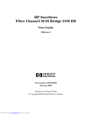 HP Surestore Tape Library Model 2/15 User Manual