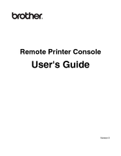 Brother Remote Printer Console User Manual