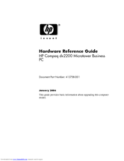 HP Compaq dx2200 MT Series Hardware Reference Manual