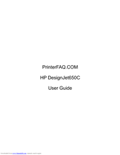 HP 650c - DesignJet Color Inkjet Printer User Manual