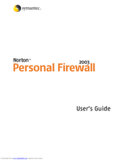 Symantec Norton Personal Firewall 2003 User Manual