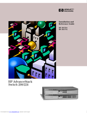 HP AdvanceStack 224 Installation And Reference Manual