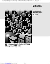 HP AdvanceStack 224 Hardware Installation Manual